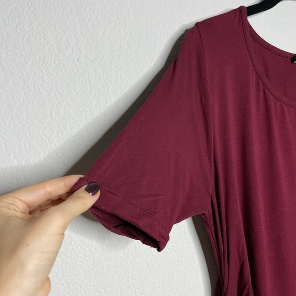 Isabella Oliver Burgundy Ruched Maternity Dress 5 XL - Picture 3 of 6